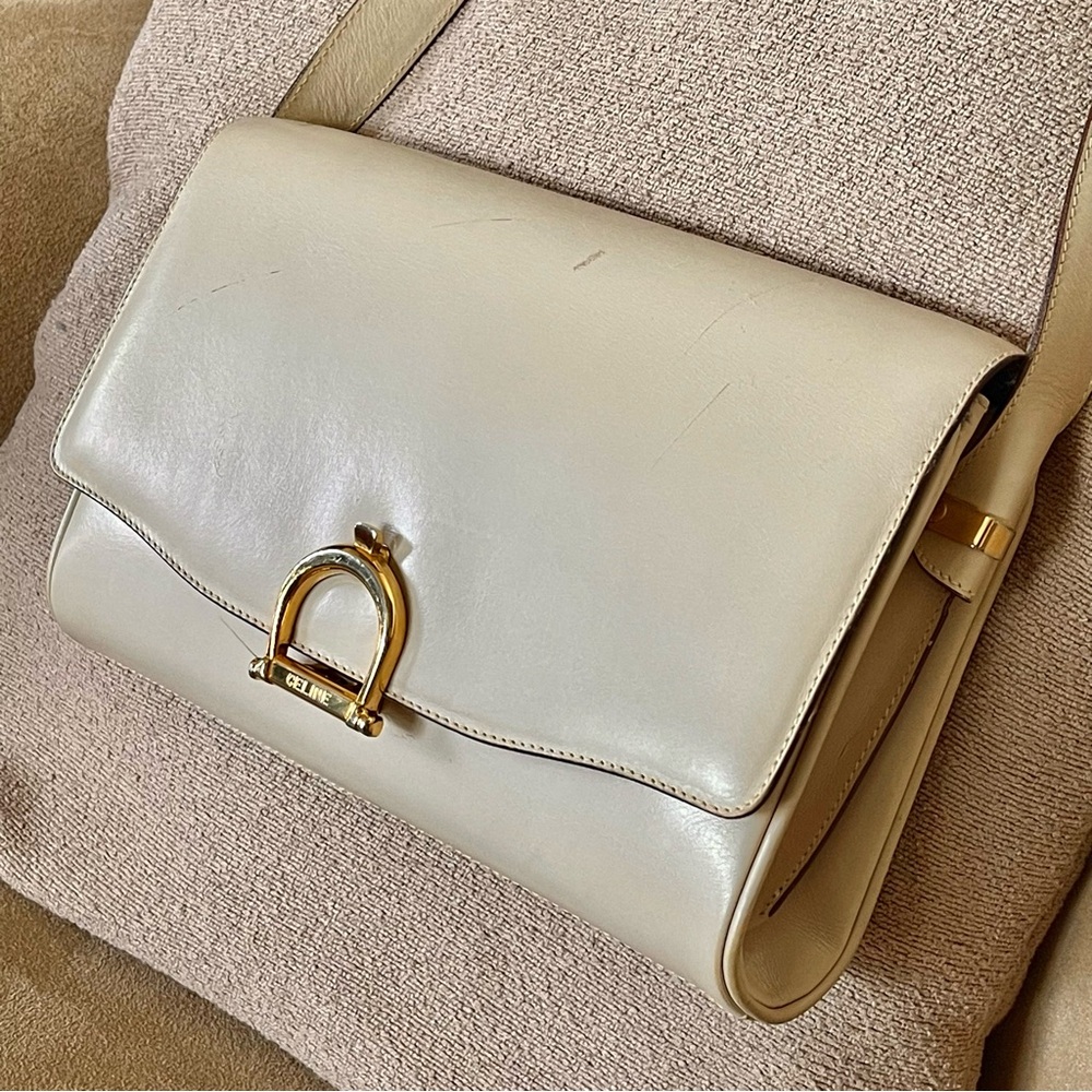 Celine Paris White Shoulder Bag - Picture 12 of 14
